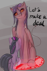 Size: 312x474 | Tagged: artist needed, safe, twilight sparkle, demon pony, g4, 4chan, deal with the devil