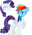 Size: 1024x1103 | Tagged: safe, rainbow dash, rarity, pony, g4, bodysuit, clothes, costume, disguise, mask, partially undressed, plot twist, ponysuit, quality, rarity suit, simple background