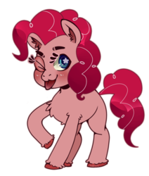 Size: 724x855 | Tagged: safe, artist:discords, pinkie pie, g4, female, simple background, solo, tongue out, transparent background, wink