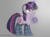 Size: 3043x2282 | Tagged: safe, artist:ashtoneer, twilight sparkle, pony, unicorn, g4, chest fluff, clothes, coffee mug, female, high res, rubik's cube, socks, solo, striped socks, twilight sparkle is not amused, unamused, unicorn twilight