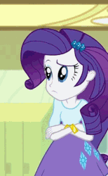 Size: 328x532 | Tagged: safe, screencap, rarity, equestria girls, g4, my little pony equestria girls: friendship games, animated, cropped, crossed arms, cute, female, frown, raribetes, solo
