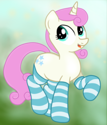 Size: 2310x2700 | Tagged: safe, artist:an-tonio, artist:lord waite, twinkleshine, pony, g4, clothes, colored, female, high res, socks, solo, striped socks