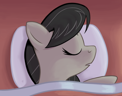 Size: 1200x941 | Tagged: safe, artist:1trick, octavia melody, g4, 1trickpone's sleeping ponies, bed, eyes closed, female, pillow, sleeping, solo