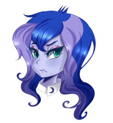 Size: 1548x1683 | Tagged: safe, artist:peachesandcreamated, princess luna, vice principal luna, equestria girls, g4, female, portrait, simple background, solo, transparent background