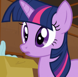 Size: 450x444 | Tagged: safe, screencap, twilight sparkle, pony, g4, the show stoppers, animated, female, floppy ears