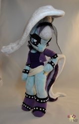 Size: 1224x1920 | Tagged: safe, artist:ketika, coloratura, earth pony, anthro, g4, anthro plushie, boots, clothes, countess coloratura, cutie mark, female, irl, jacket, looking down, photo, plushie, skirt, skirt lift, solo, veil