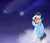 Size: 1024x884 | Tagged: dead source, safe, artist:northlights8, rainbow dash, soarin', pony, g4, cloud, female, hug, male, ship:soarindash, shipping, stars, straight, winghug