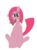 Size: 1936x2592 | Tagged: safe, artist:squipycheetah, pinkie pie, earth pony, pony, g4, blood, bloody knife, eye twitch, female, floppy ears, grin, head tilt, knife, looking at you, mouth hold, pinkamena diane pie, raised hoof, simple background, sitting, smiling, solo, transparent background, twitch, vector