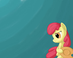 Size: 1500x1181 | Tagged: safe, artist:grennadder, apple bloom, earth pony, pony, g4, applejack's hat, female, filly, foal, hat, solo