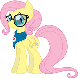 Size: 1883x1880 | Tagged: safe, artist:nazoth, fluttershy, pegasus, pony, g4, clothes, female, glasses, hilarious in hindsight, hipster, hipstershy, scarf, simple background, solo, transparent background