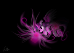Size: 1500x1076 | Tagged: safe, artist:lycania, twilight sparkle, alicorn, pony, g4, female, magic, mare, solo, twilight sparkle (alicorn)