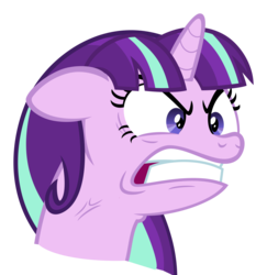 Size: 2912x3000 | Tagged: safe, artist:sollace, starlight glimmer, pony, g4, female, floppy ears, high res, quiet, rage, ragelight glimmer, s5 starlight, show accurate, simple background, solo, transparent background, vector, vein, vein bulge, villainous breakdown
