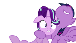 Size: 1188x664 | Tagged: safe, artist:linormusicbeatpone, starlight glimmer, twilight sparkle, alicorn, pony, g4, the crystalling, cute, duo, duo female, female, floppy ears, hug, mare, simple background, transparent background, twilight sparkle (alicorn), vector