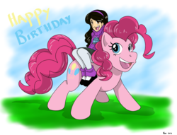 Size: 1538x1175 | Tagged: safe, artist:moealmighty, pinkie pie, earth pony, human, g4, female, mare, riding