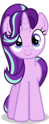 Size: 1992x5000 | Tagged: dead source, safe, artist:xebck, starlight glimmer, pony, unicorn, g4, cute, female, front view, glimmerbetes, looking at you, mare, new hairstyle, simple background, smiling, solo, transparent background, vector