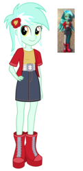 Size: 1080x2232 | Tagged: safe, artist:thecheeseburger, lyra heartstrings, equestria girls, g4, clothes, female, hand on hip, simple background, solo, toy interpretation, transparent background, vector