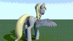 Size: 960x540 | Tagged: safe, artist:styroponyworks, derpy hooves, pegasus, pony, g4, 3d, animated, blender, female, mare, solo, walk cycle, walking