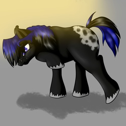 Size: 2000x2000 | Tagged: safe, artist:chovexani, oc, oc only, oc:fateful destiny, pony, appaloosa, freckles, frown, high res, male, raised hoof, raised leg, solo, stallion, walking