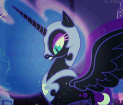 Size: 500x427 | Tagged: safe, screencap, nightmare moon, friendship is magic, g4, animated, female, solo