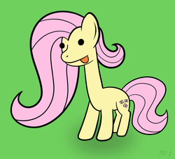 Size: 939x855 | Tagged: safe, artist:mr-1, fluttershy, g4, female, long neck, solo