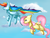 Size: 1024x768 | Tagged: safe, artist:nylanxleb, fluttershy, rainbow dash, g4