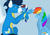 Size: 700x488 | Tagged: safe, artist:colourstrike, rainbow dash, soarin', oc, oc:glider, pony, g4, female, male, offspring, parent:rainbow dash, parent:soarin', parents:soarindash, ship:soarindash, shipping, simple background, straight, wonderbolts uniform