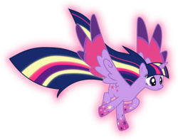 Size: 8679x6852 | Tagged: safe, artist:kimberlythehedgie, twilight sparkle, alicorn, pony, g4, twilight's kingdom, absurd resolution, colored wings, female, mare, multicolored wings, rainbow power, rainbow wings, simple background, solo, transparent background, twilight sparkle (alicorn), vector, wings