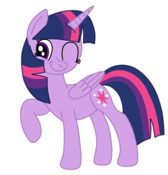 Size: 919x953 | Tagged: safe, artist:squipycheetah, twilight sparkle, alicorn, pony, g4, cute, female, folded wings, looking down, mare, one eye closed, raised hoof, simple background, smiling, solo, transparent background, twiabetes, twilight sparkle (alicorn), vector, wink