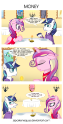 Size: 1675x3264 | Tagged: safe, artist:zsparkonequus, princess cadance, shining armor, whoa nelly, alicorn, pony, unicorn, g4, blushing, colored pupils, comic, dialogue, female, gritted teeth, male, mare, stallion