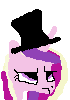 Size: 70x100 | Tagged: safe, artist:erf, artist:omnimouse, princess cadance, g4, faic, female, hat, solo, stylistic suck, top hat