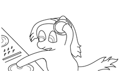 Size: 1594x892 | Tagged: safe, artist:amateur-draw, oc, oc only, dj pony, dj set, headphones, ms paint