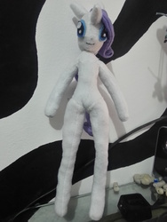 Size: 2448x3264 | Tagged: safe, artist:white mist, rarity, anthro, unguligrade anthro, g4, anthro plushie, female, high res, irl, kill me, nightmare fuel, photo, plushie, solo, wat, what has science done, why