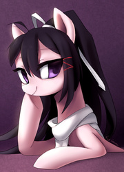 Size: 750x1039 | Tagged: safe, artist:rocy canvas, oc, oc only, earth pony, pony, clothes, female, looking at you, mare, scarf, solo