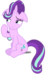 Size: 1024x1570 | Tagged: safe, artist:tigerbeetle, starlight glimmer, g4, season 6, female, floppy ears, new hairstyle, solo, vector
