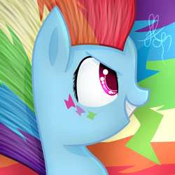 Size: 2500x2500 | Tagged: safe, artist:applejacks2, rainbow dash, g4, female, high res, rainbow power, solo