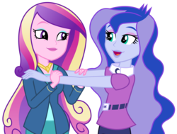 Size: 2338x1769 | Tagged: safe, artist:sketchmcreations, dean cadance, princess cadance, princess luna, vice principal luna, equestria girls, g4, my little pony equestria girls: friendship games, simple background, transparent background, vector