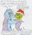 Size: 849x941 | Tagged: safe, artist:jose-ramiro, trixie, pony, unicorn, g4, bipedal, bunny out of the hat, crossover, dr. seuss, female, how the grinch stole christmas, jim carrey, magic trick, male, mare, the grinch, traditional art