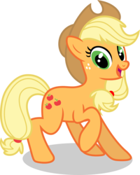 Size: 6000x7502 | Tagged: safe, artist:luckreza8, applejack, earth pony, pony, g4, .svg available, absurd resolution, female, mare, raised hoof, simple background, smiling, solo, transparent background, vector