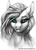 Size: 792x1086 | Tagged: safe, artist:rrusha, fluttershy, g4, female, monochrome, open mouth, solo