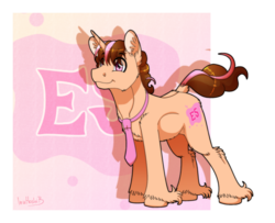 Size: 1024x832 | Tagged: safe, artist:inuhoshi-to-darkpen, oc, oc only, oc:think pink, fluffy, necktie, solo, unshorn fetlocks