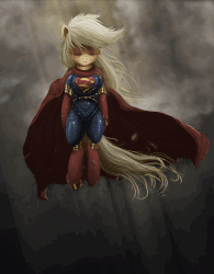 Size: 781x1000 | Tagged: safe, artist:ncmares, artist:theshadowscale, applejack, g4, animated, app-el, clothes, costume, crossover, female, hatless, missing accessory, solo, superman