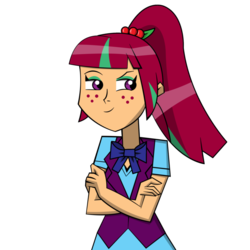 Size: 894x894 | Tagged: safe, artist:ninjawoodpeckers91, sour sweet, equestria girls, g4, my little pony equestria girls: friendship games, female, simple background, solo, transparent background, vector