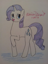 Size: 2448x3264 | Tagged: safe, artist:melodicmarzipan, rarity, g4, female, high res, solo, traditional art