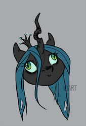 Size: 600x880 | Tagged: source needed, safe, artist:lya, queen chrysalis, changeling, changeling queen, g4, colored, derp, female, it's fine, reaction image, solo