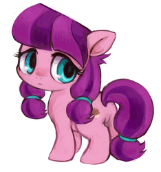 Size: 540x578 | Tagged: safe, artist:kei05, lily longsocks, earth pony, pony, g4, adorasocks, cute, diabetes, female, filly, frown, lilydorable, looking back, shy, simple background, solo, white background