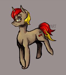 Size: 579x656 | Tagged: safe, artist:lya, oc, oc only, pony, colored, female, glasses, mare, solo, standing