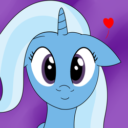 Size: 1200x1200 | Tagged: safe, artist:joey, derpibooru exclusive, trixie, pony, unicorn, g4, female, floppy ears, heart, mare, solo