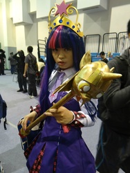 Size: 2052x2736 | Tagged: safe, twilight sparkle, human, g4, big crown thingy, clothes, cosplay, costume, element of magic, high res, irl, irl human, photo, scepter, twilight scepter