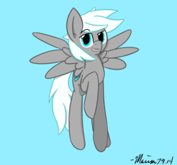 Size: 1500x1400 | Tagged: safe, artist:melodicmarzipan, oc, oc only, pegasus, pony, blue background, simple background, solo