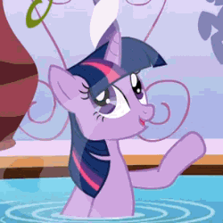 Size: 304x304 | Tagged: safe, edit, edited screencap, screencap, twilight sparkle, g4, green isn't your color, animated, female, pinkie promise, solo